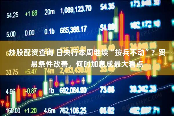 炒股配资查询 日央行本周继续“按兵不动”？贸易条件改善，何时加息成最大看点